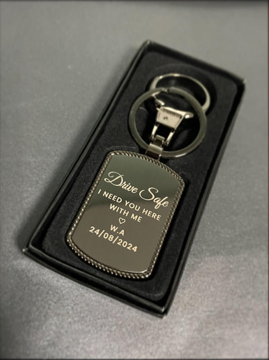 Porte-Clés Métal Personnalisé avec Boîte – Gravé | Gifts House
