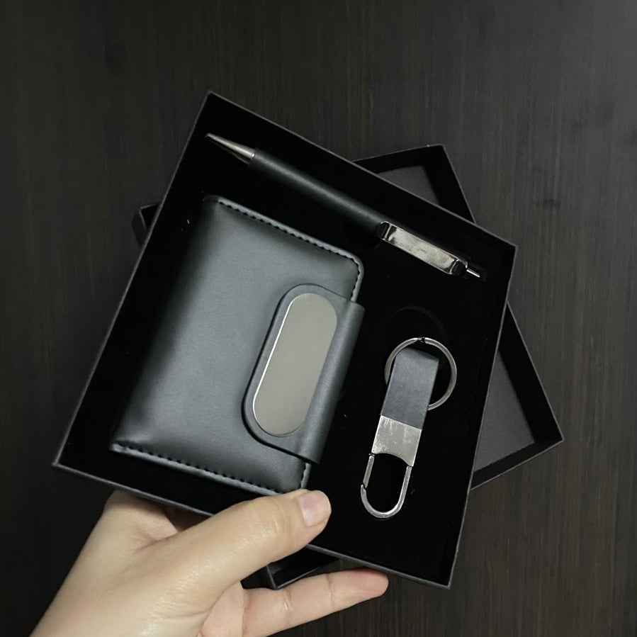 Coffret Cadeau Homme Personnalisé Cuir – 3 Pièces Gravées | Gifts House