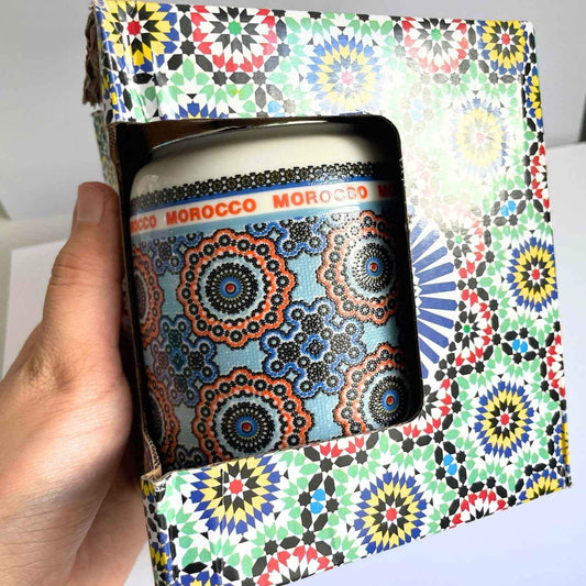 Mug Marocain Zellige à Couvercle Inox – Souvenir Maroc | Gifts House