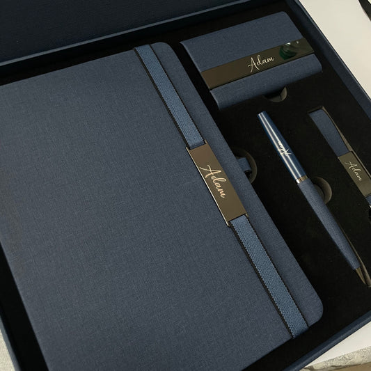 Coffret 4 Pièces Effet Jean Personnalisé – Cadeau Entreprise Maroc