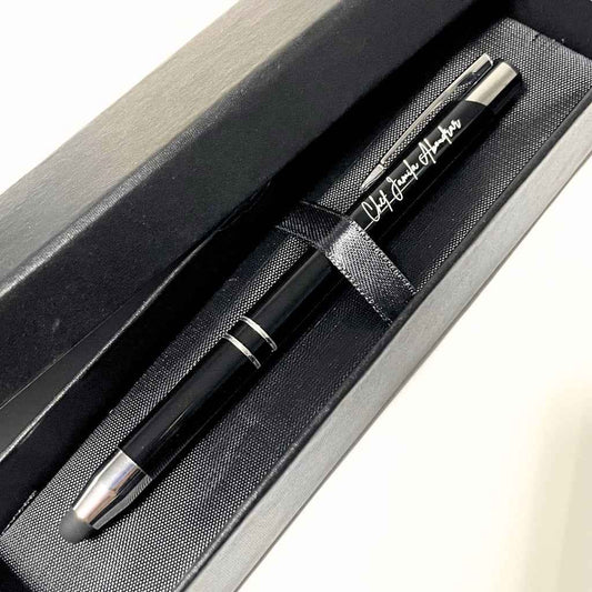 Stylo Personnalisé Noir en Coffret – Cadeau Professionnel Maroc